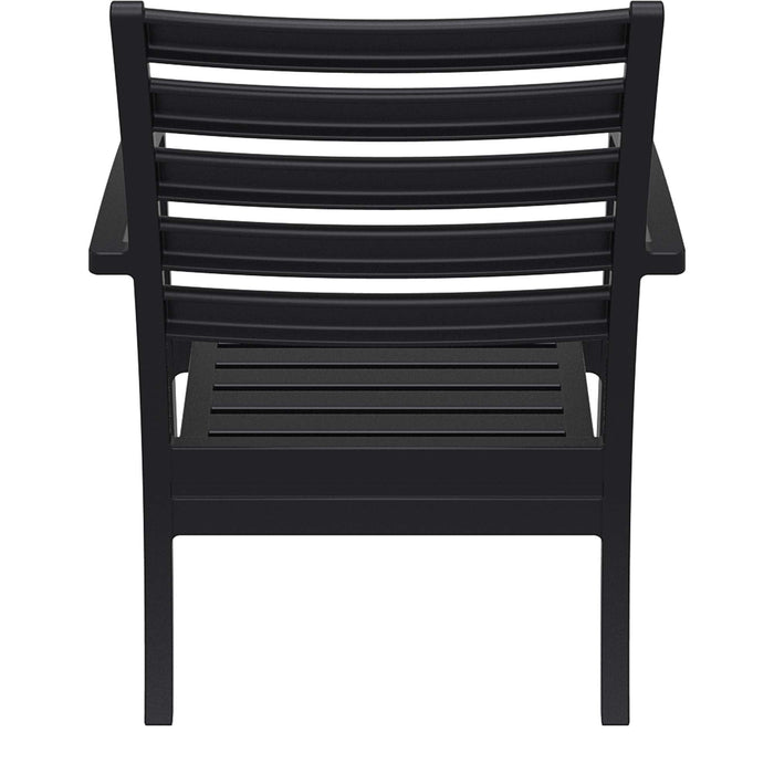 Siesta Artemis XL Arm Chair - Black with Light Grey Seat and Back Cushion
