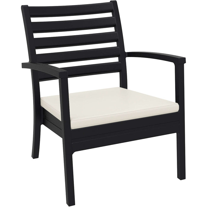 Siesta Artemis XL Arm Chair - Black with White Seat Cushion