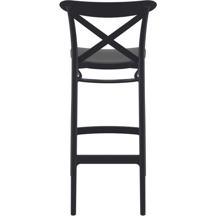 Siesta Cross Bar Stool 75cm (Dry Bar Height) - Black