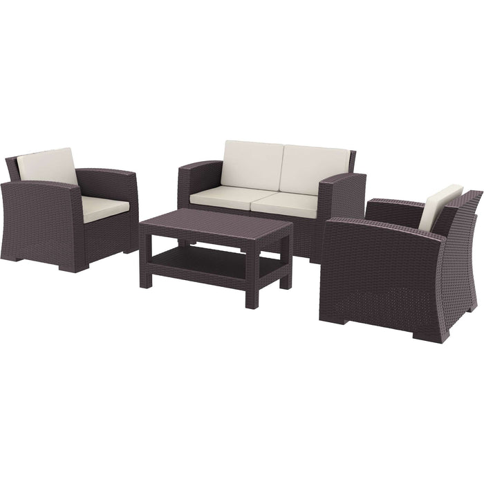 Siesta Monaco Lounge Set - Chocolate with cushions