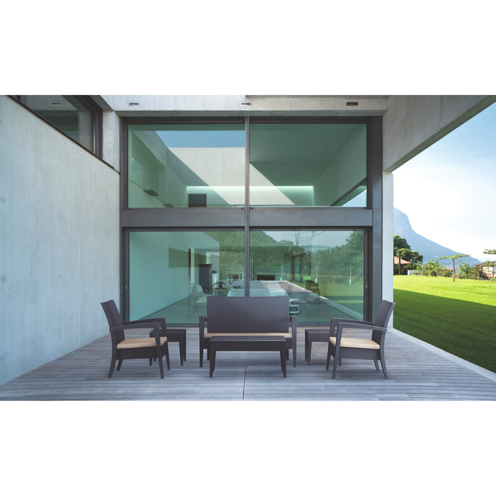 Siesta Miami (Tequila) Lounge Set - Anthracite with cushions