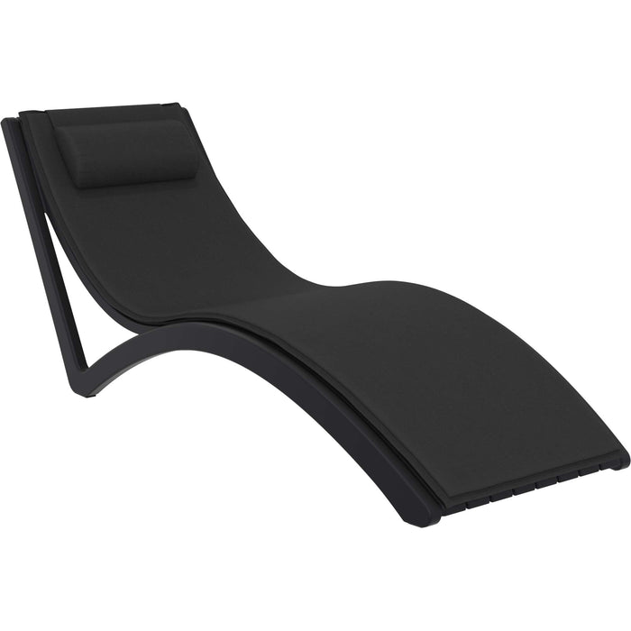 Siesta Slim Sun Lounger - Black