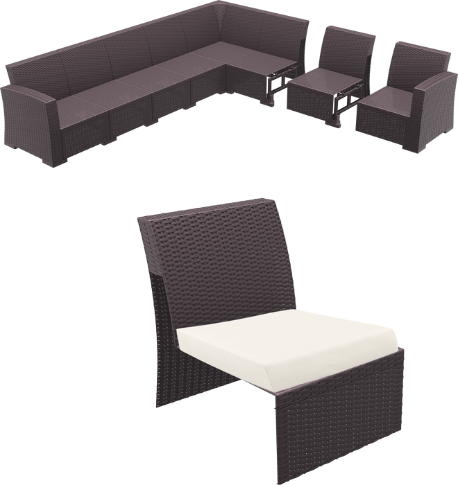 Siesta Monaco Extension Part - Chocolate with Cushion