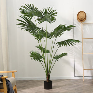 SOGA 4X 180cm Artificial Natural Green Fan Palm Tree Fake Tropical Indoor Plant Home Office Decor