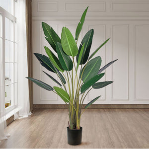 SOGA 4X 245cm Artificial Giant Green Birds of Paradise Tree Fake Tropical Indoor Plant Home Office Decor