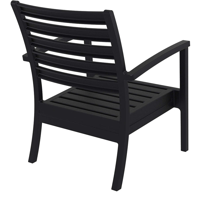 Siesta Artemis XL Arm Chair - Black with Light Grey Seat and Back Cushion