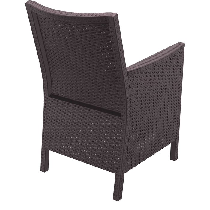Siesta California Arm Chair - Chocolate with Beige Cushion