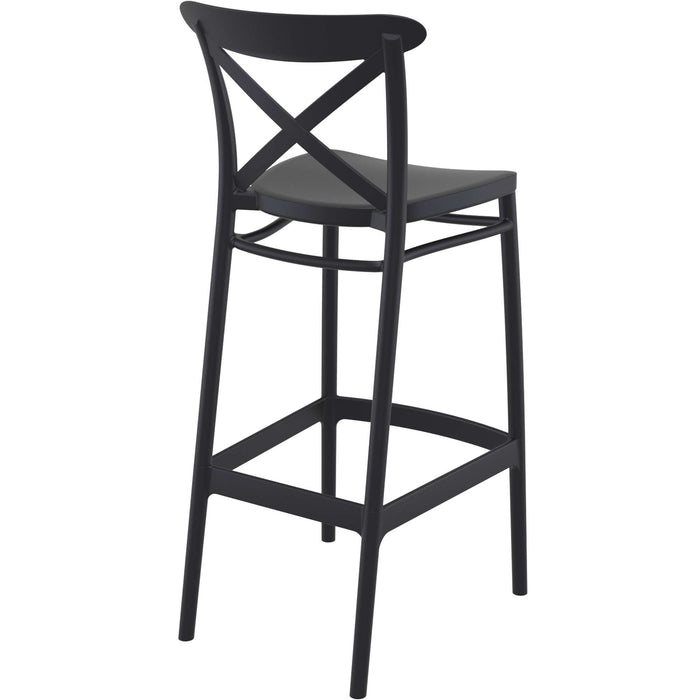 Siesta Cross Bar Stool 75cm (Dry Bar Height) - Black