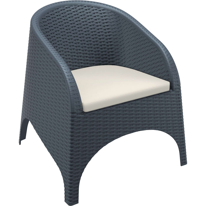 Siesta Aruba Arm Chair - Anthracite with Beige Cushion