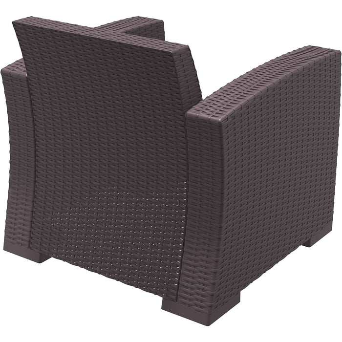 Siesta Monaco Lounge Arm Chair - Chocolate with cushion