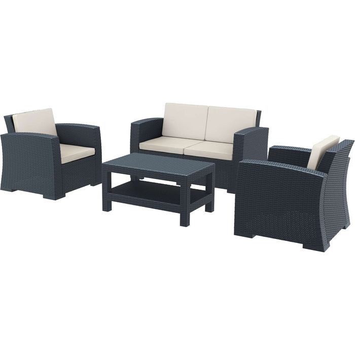 Siesta Monaco Lounge Set - Anthracite with cushions