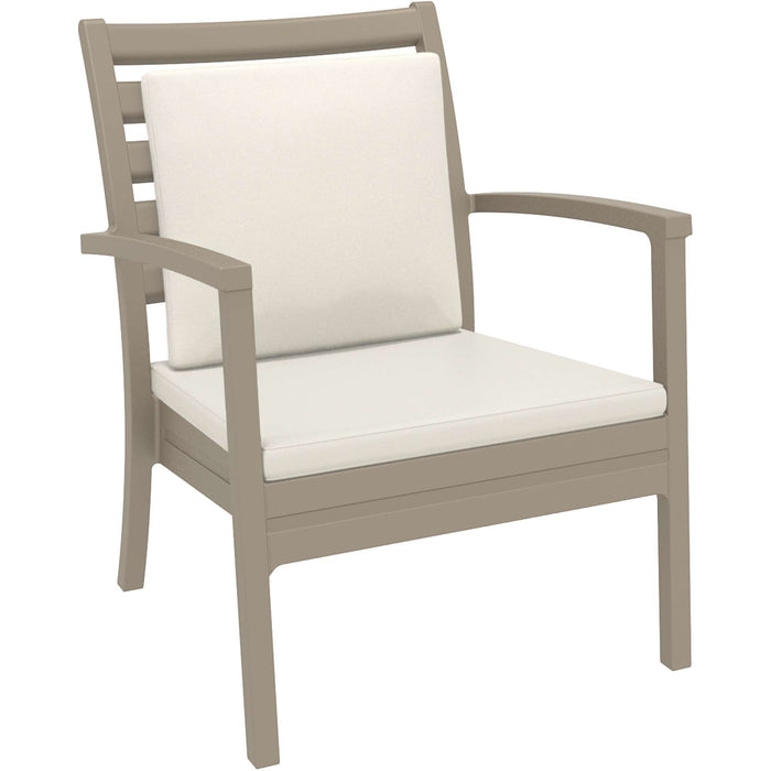 Siesta Artemis XL Arm Chair - Taupe with Beige Seat and Back Cushion