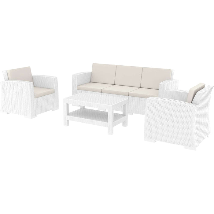 Siesta Monaco Lounge Set XL - White - No cushions