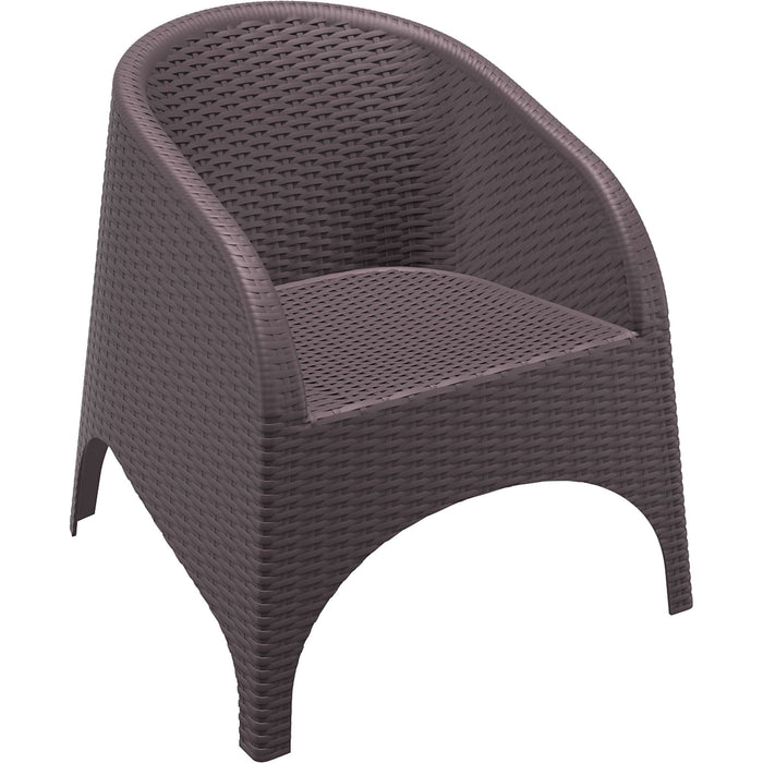Siesta Aruba Arm Chair - Chocolate with Beige Cushion