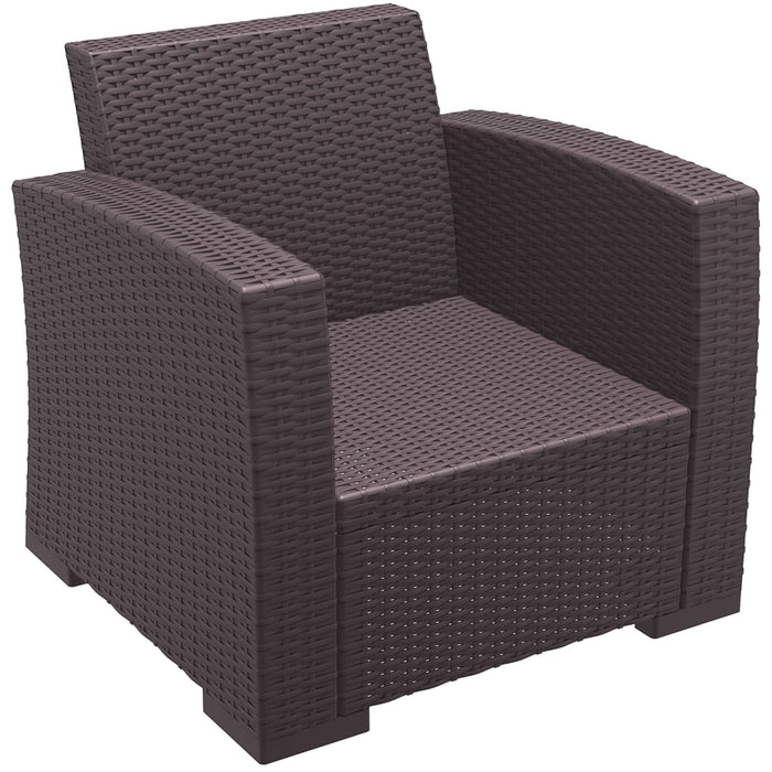 Siesta Monaco Lounge Arm Chair - Chocolate with cushion