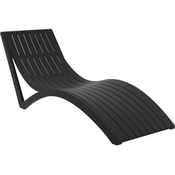 Siesta Slim Sun Lounger - Black