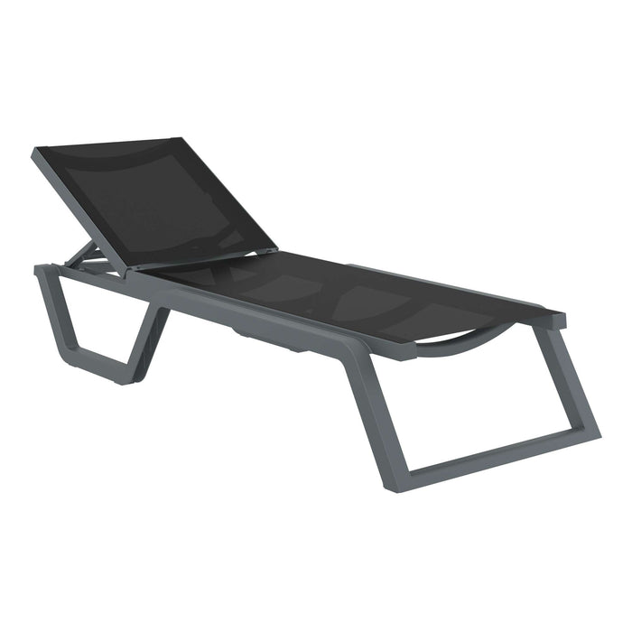 Siesta Rio Sun Lounger — Dark Grey/Black