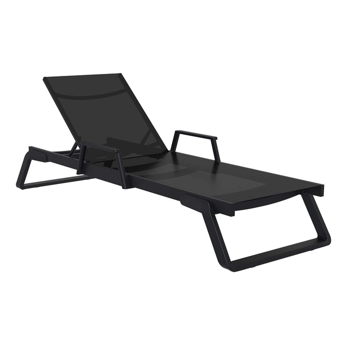 Siesta Tropic  Sun Lounger - Arm Set Black