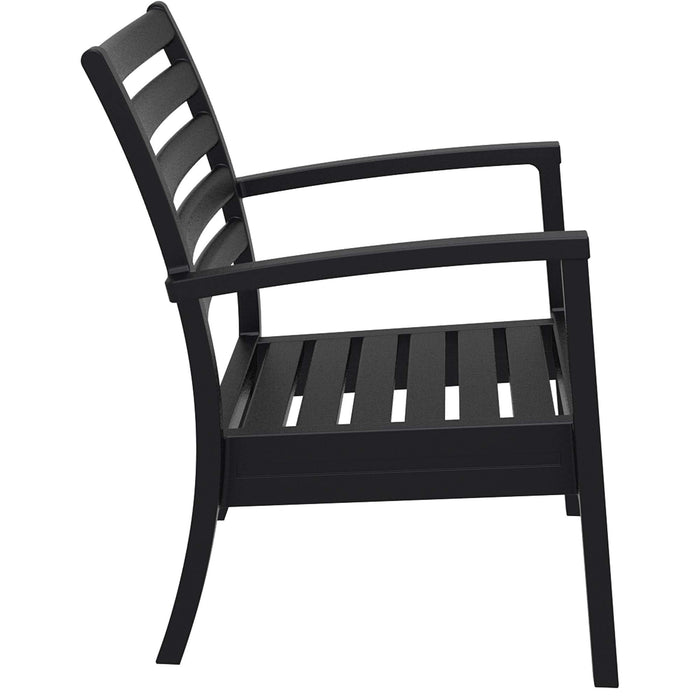 Siesta Artemis XL Arm Chair - Black with White Seat and Back Cushion