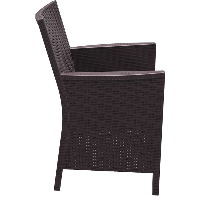 Siesta California Arm Chair - Chocolate with Beige Cushion