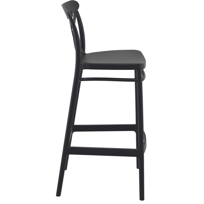 Siesta Cross Bar Stool 75cm (Dry Bar Height) - Black