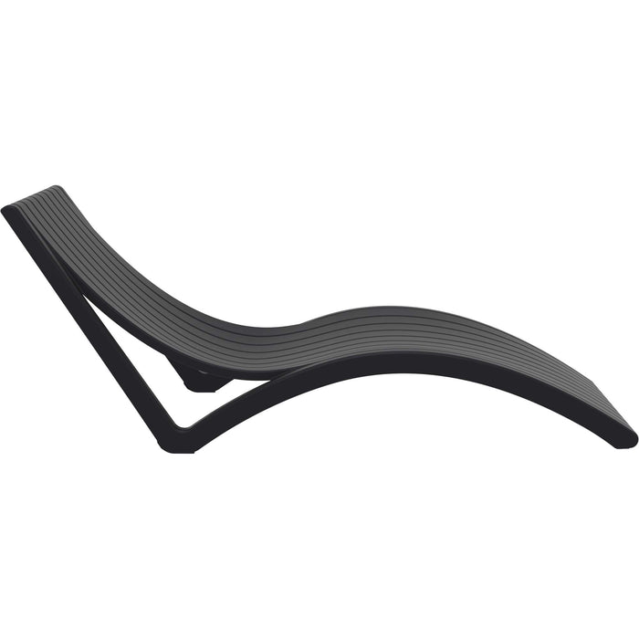 Siesta Slim Sun Lounger - Black