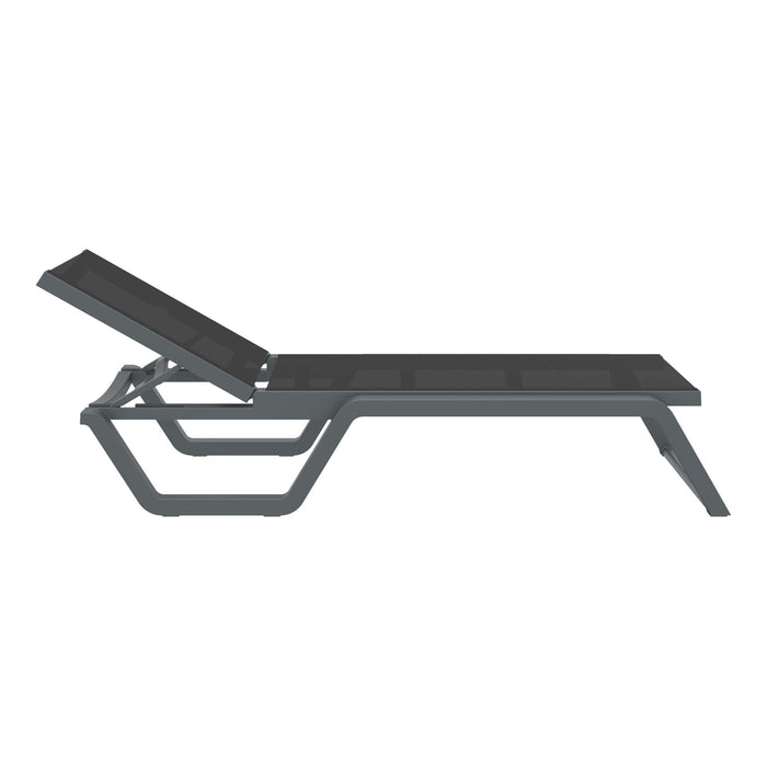 Siesta Rio Sun Lounger — Dark Grey/Black