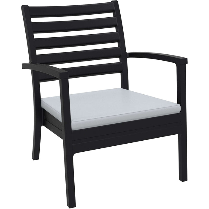 Siesta Artemis XL Arm Chair - Black with Light Grey Seat Cushion