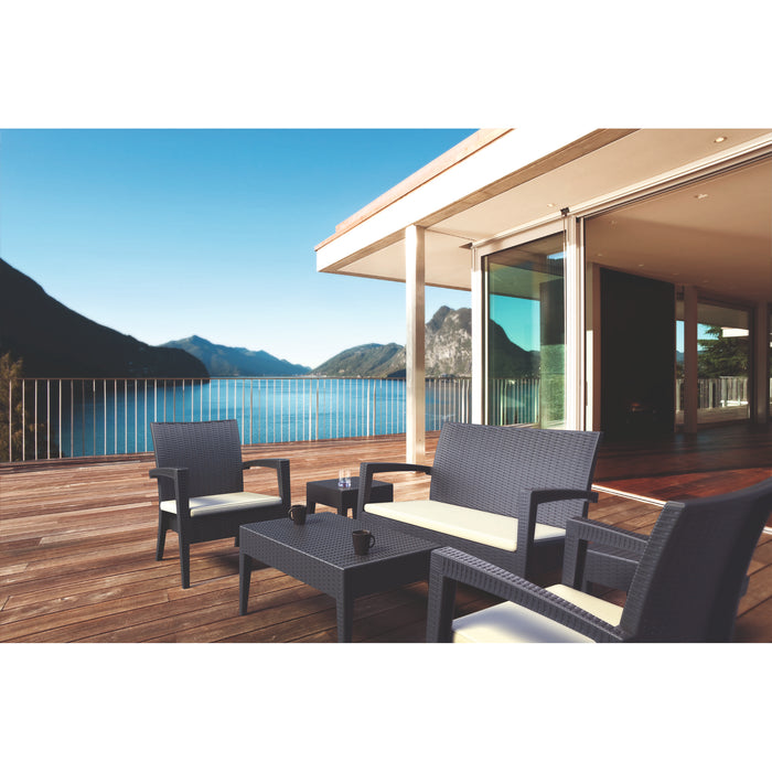 Siesta Miami (Tequila) Lounge Set - Anthracite with cushions
