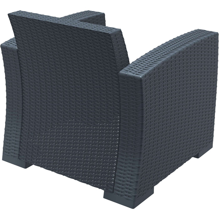 Siesta Monaco Lounge Arm Chair - Anthracite with cushion