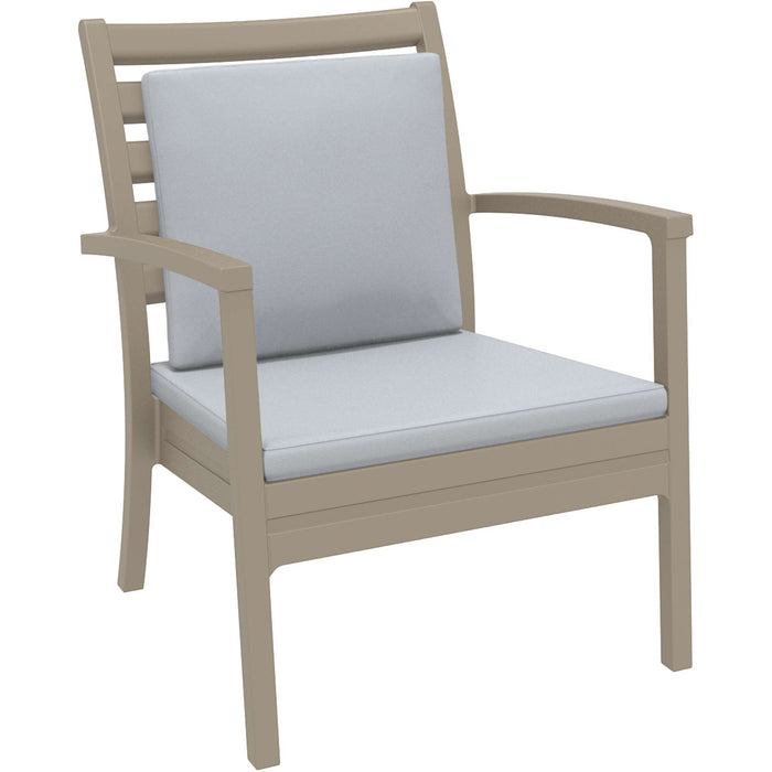 Siesta Artemis XL Arm Chair - Taupe with Light Grey Seat and Back Cushion