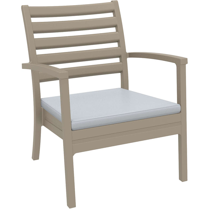 Siesta Artemis XL Arm Chair - Taupe with Light Grey Seat Cushion