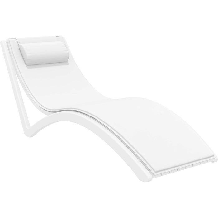Siesta Slim Sun Lounger - White