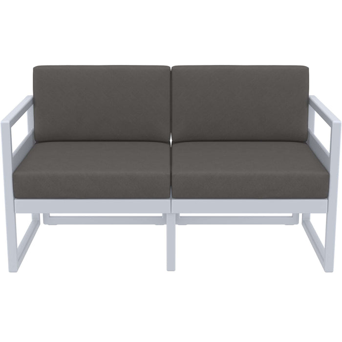 Siesta Mykonos Lounge Sofa - Silver Grey with Dark Grey Cushions