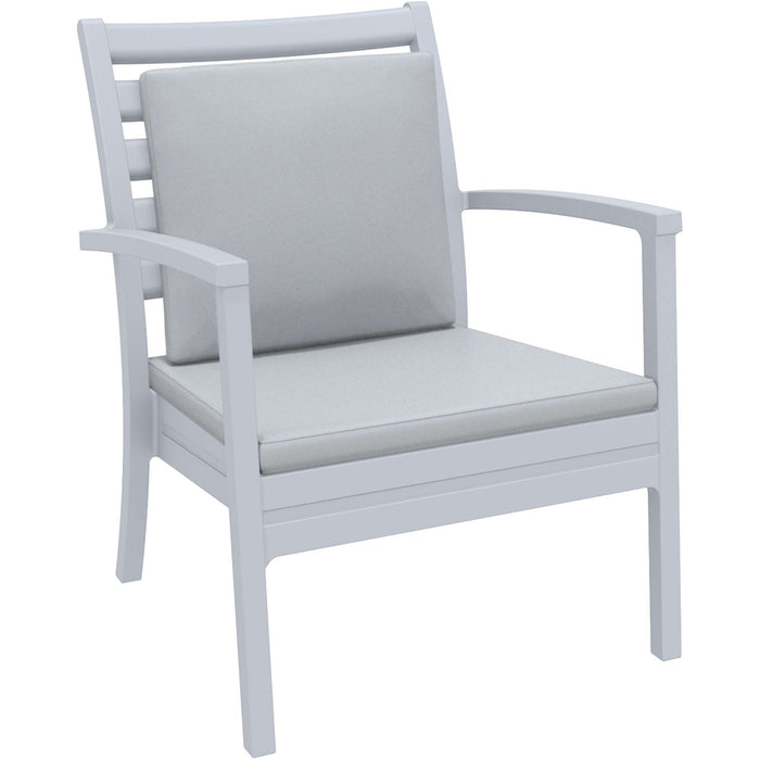 Siesta Artemis XL Arm Chair - Silver Grey with Light Grey Seat and Back Cushion