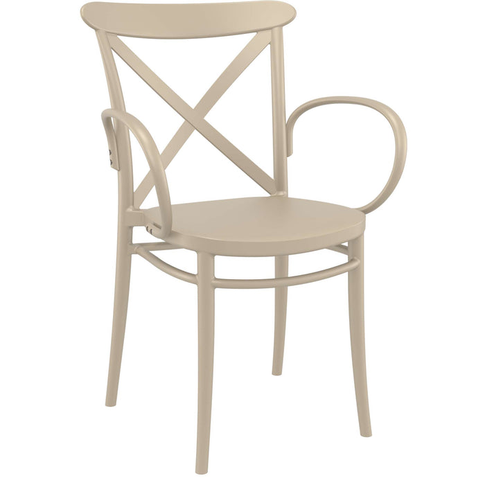 Siesta Cross XL Arm Chair - Taupe