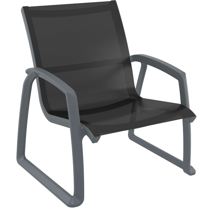 Siesta Pacific Lounge Arm Chair - Anthracite/Black