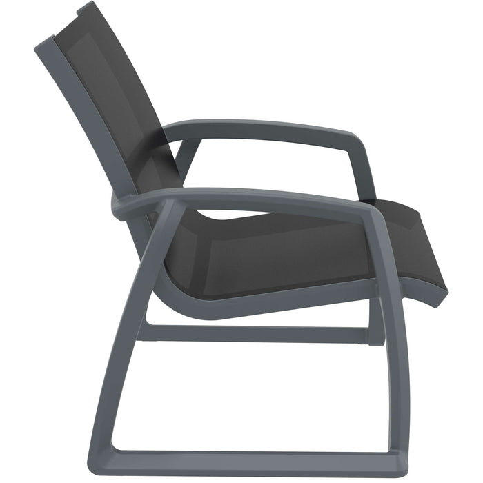 Siesta Pacific Lounge Arm Chair - Anthracite/Black