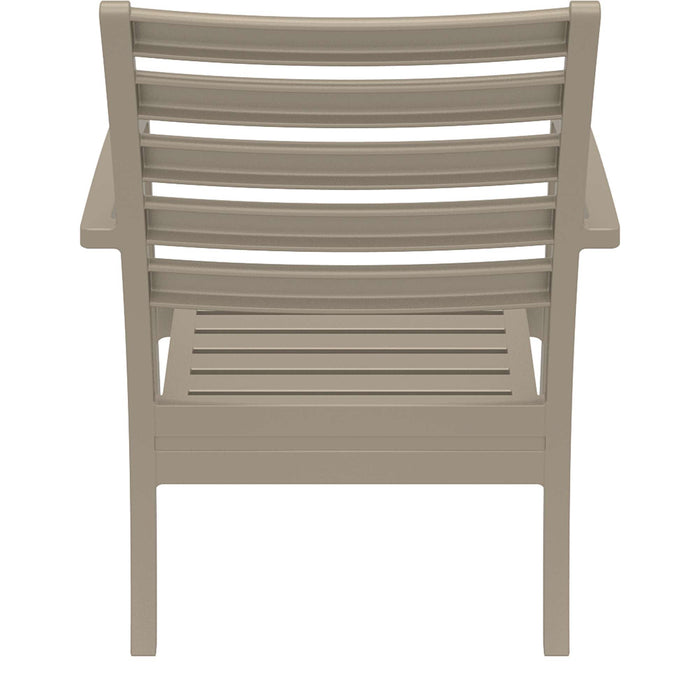 Siesta Artemis XL Arm Chair - Taupe with White Seat and Back Cushion