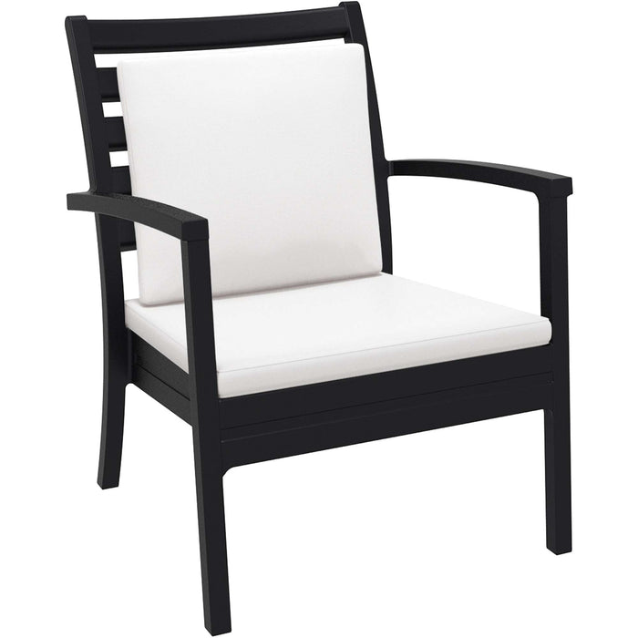 Siesta Artemis XL Arm Chair - Black with White Seat and Back Cushion