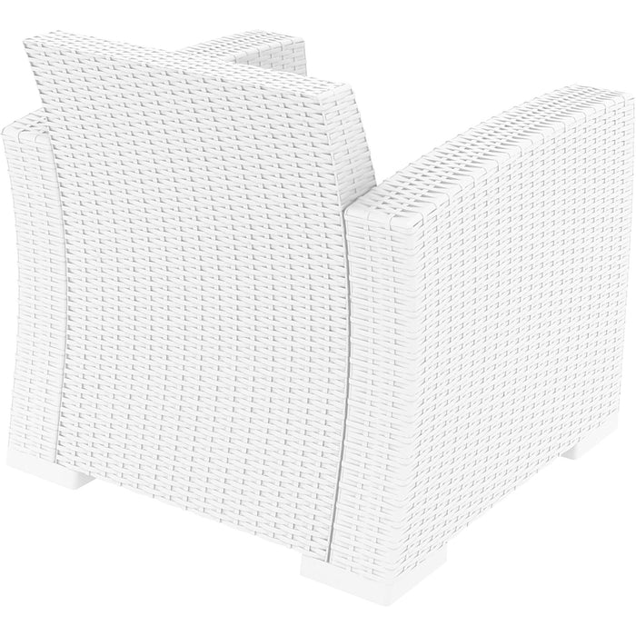 Siesta Monaco Lounge Arm Chair - White with cushion