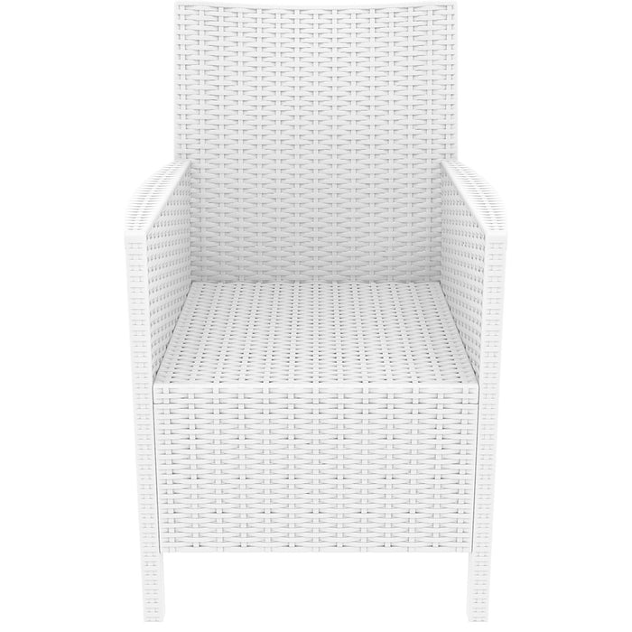 Siesta California Arm Chair - White with Beige Cushion
