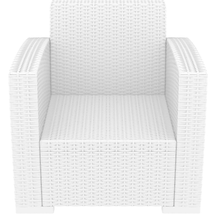 Siesta Monaco Lounge Arm Chair - White with cushion
