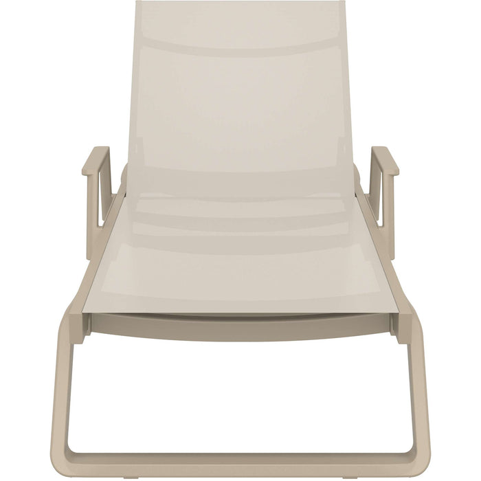 Siesta Tropic  Sun Lounger - Arm Set Taupe