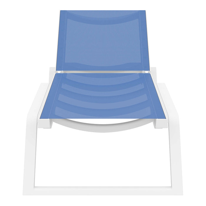 Siesta Rio Sun Lounger — White/Blue