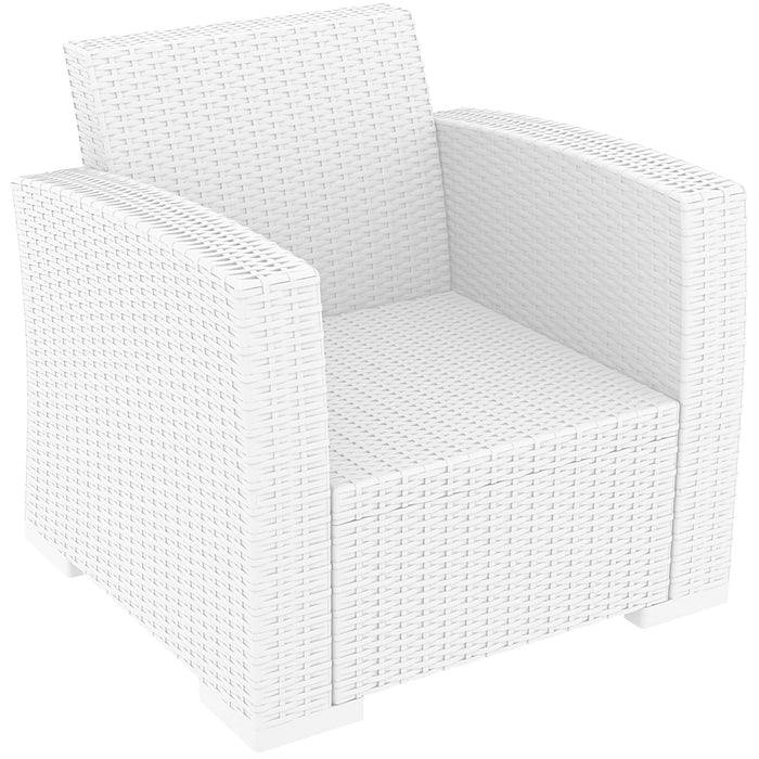 Siesta Monaco Lounge Arm Chair - White with cushion
