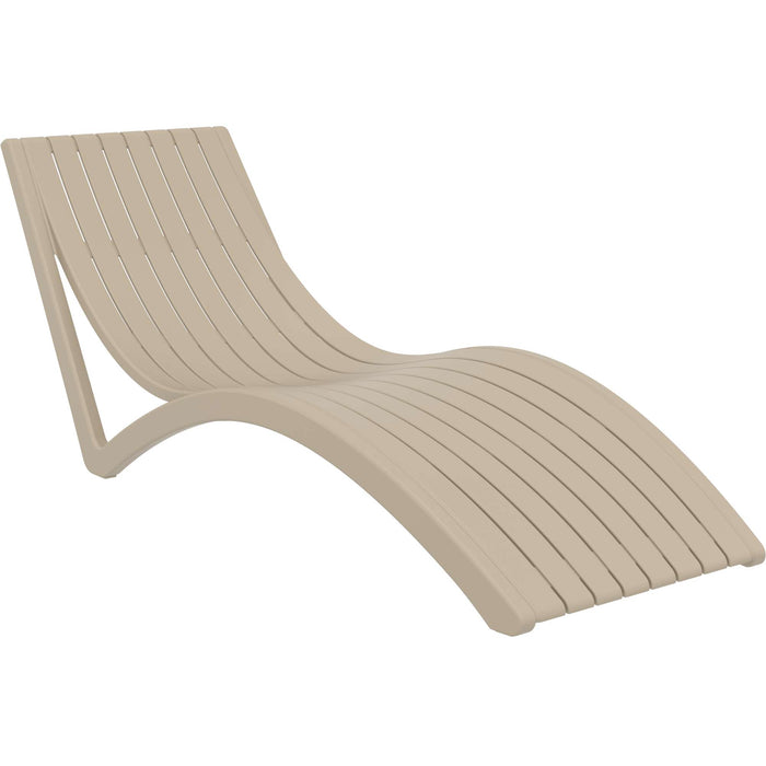 Siesta Slim Sun Lounger - Taupe