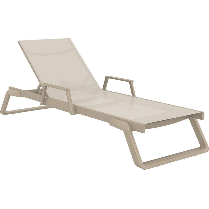 Siesta Tropic  Sun Lounger - Arm Set Taupe