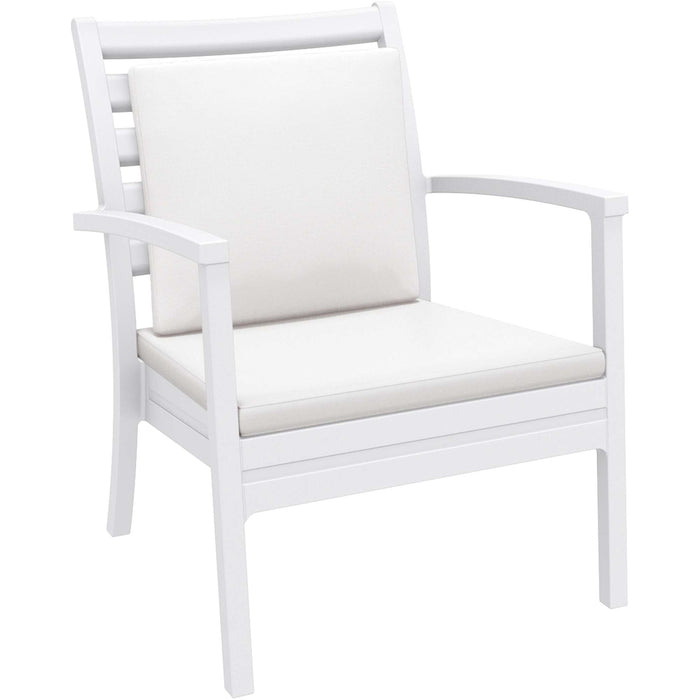 Siesta Artemis XL Arm Chair - White with White Seat Cushion