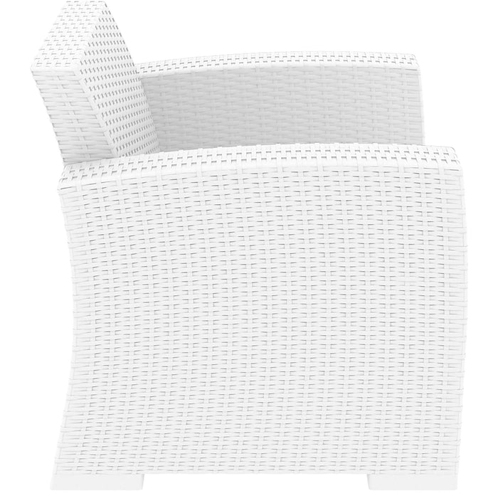 Siesta Monaco Lounge Arm Chair - White with cushion